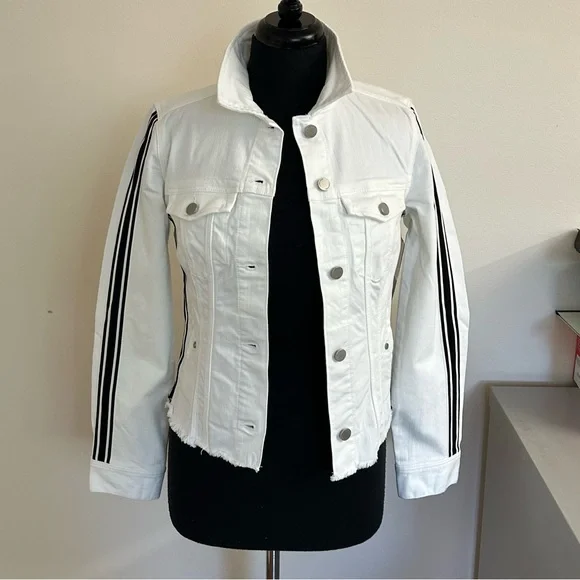 Liverpool Women's “Jackie Jacket” White with Black Stripe , Size XS - Picture 3 of 13